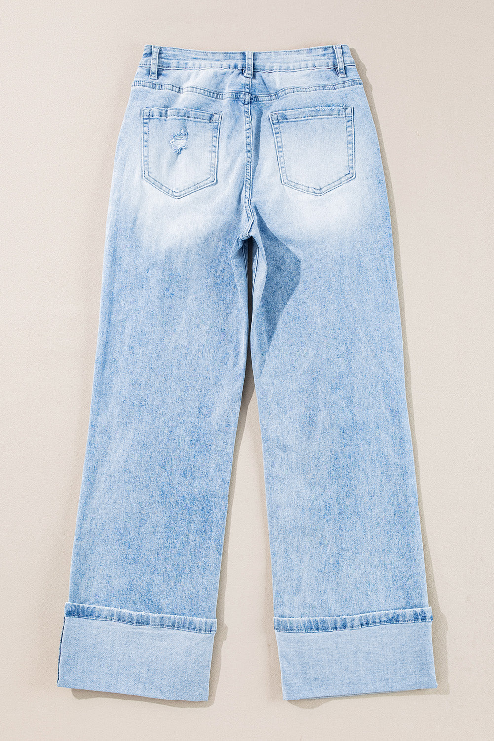 Beau Blue Light Wash Distressed Flare Jeans 🇨🇳