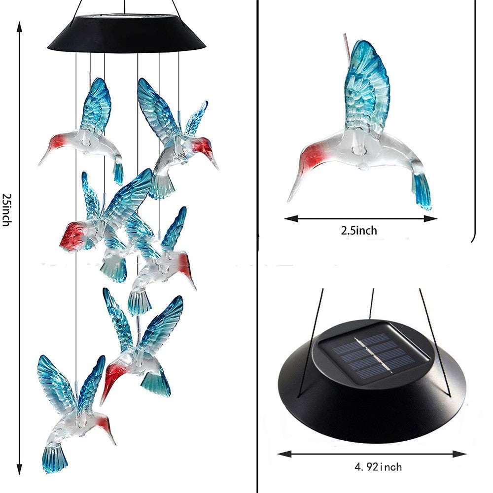 Outdoor Patio Solar Hummingbird Models Garden Decorative Lights 🇨🇳