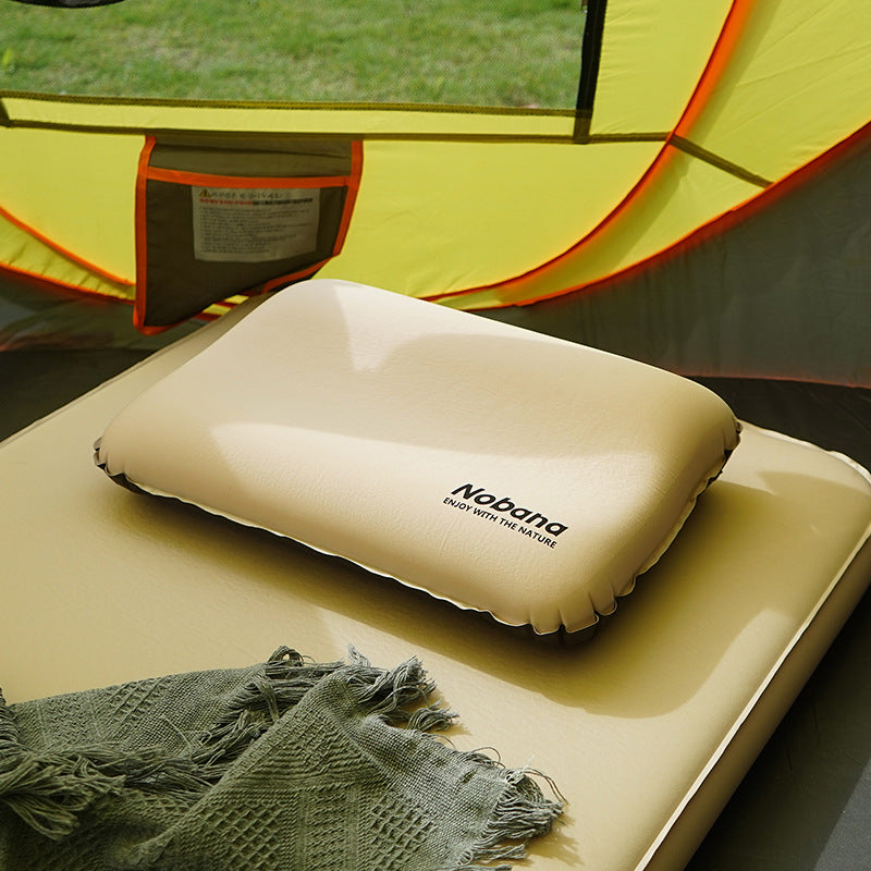 Outdoor 3D Sponge Automatic Inflatable portable Pillow for Camping 🇨🇳