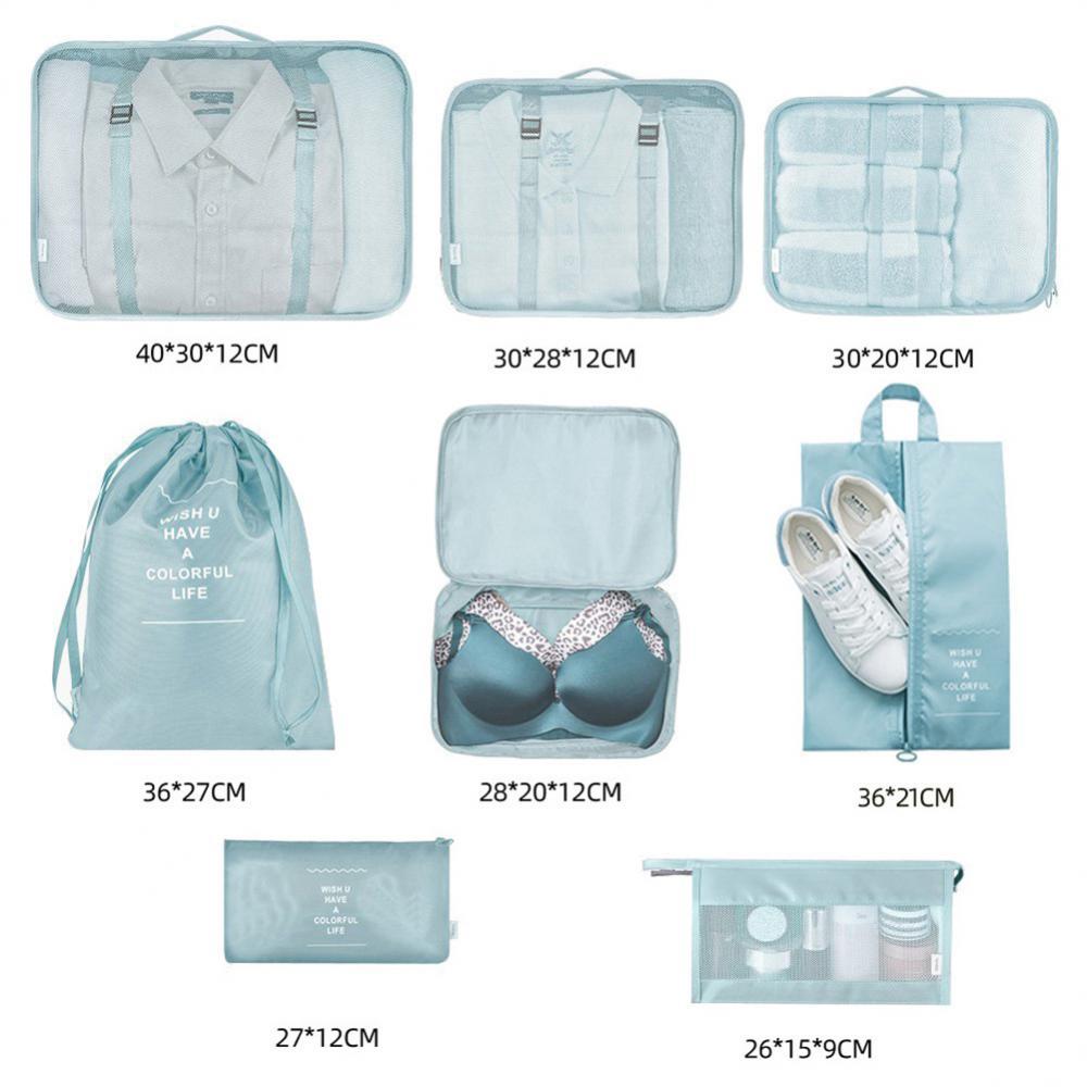 8-piece Set Luggage Divider Bag Travel Storage Clothes Underwear Shoes Organizer Packing Cube Bag 🇨🇳