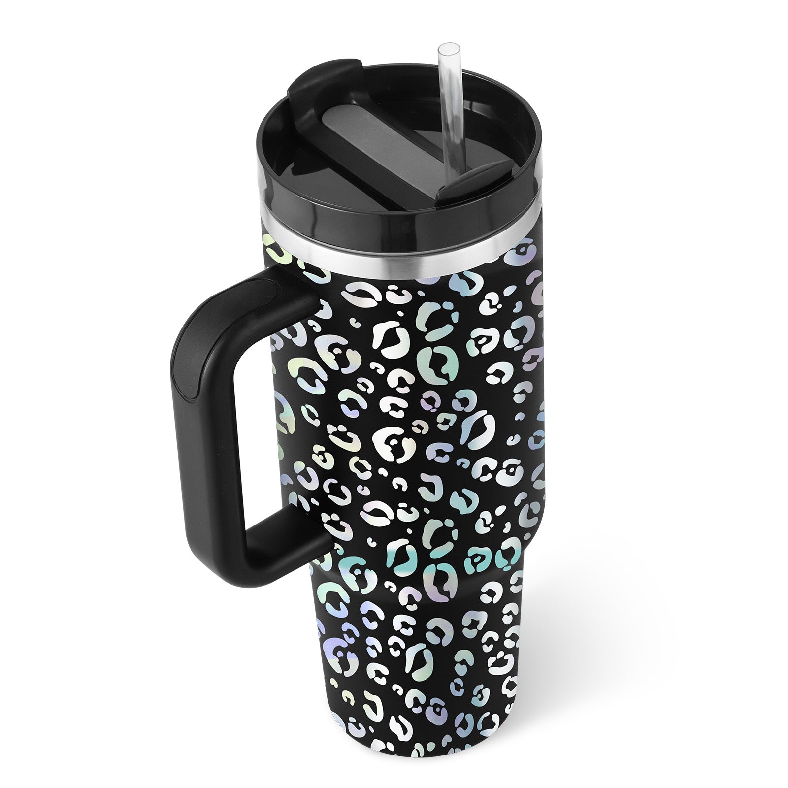 40 Oz Tumbler With Handle Straw Insulated, Stainless Steel,Spill Proof, Vacuum insulated With Lid Tapered 🇨🇳