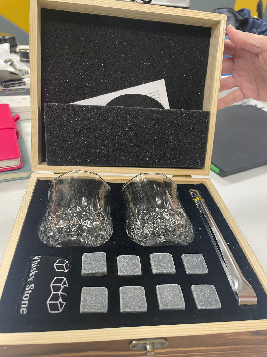 Whisky Stone Whisky Stones Glass Wooden Gift Box 🇨🇳