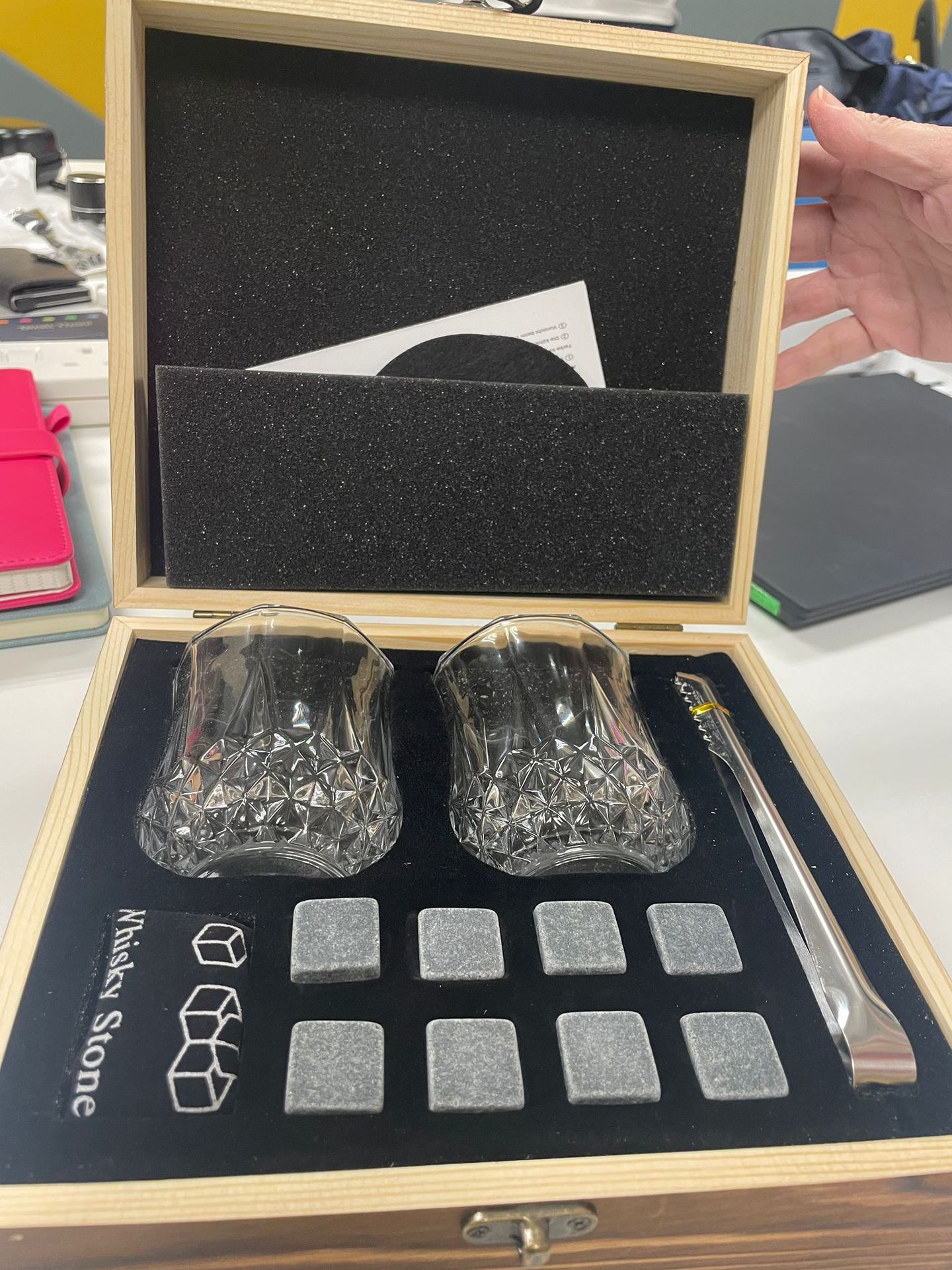 Whisky Stone Whisky Stones Glass Wooden Gift Box 🇨🇳