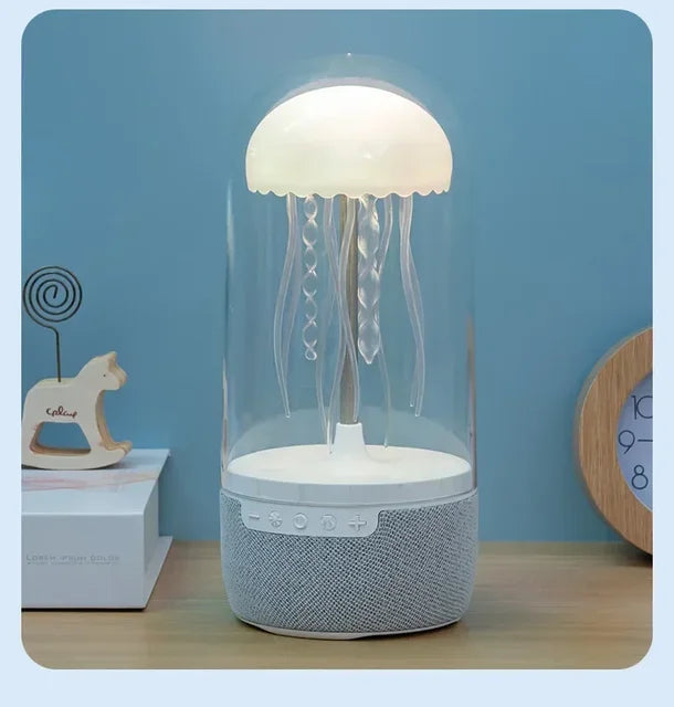 Creative Colorful Jellyfish Lamp Bluetooth Speaker HiFi Stereo 1800mAh Sports Jellyfish Speaker with Lights 🇨🇳