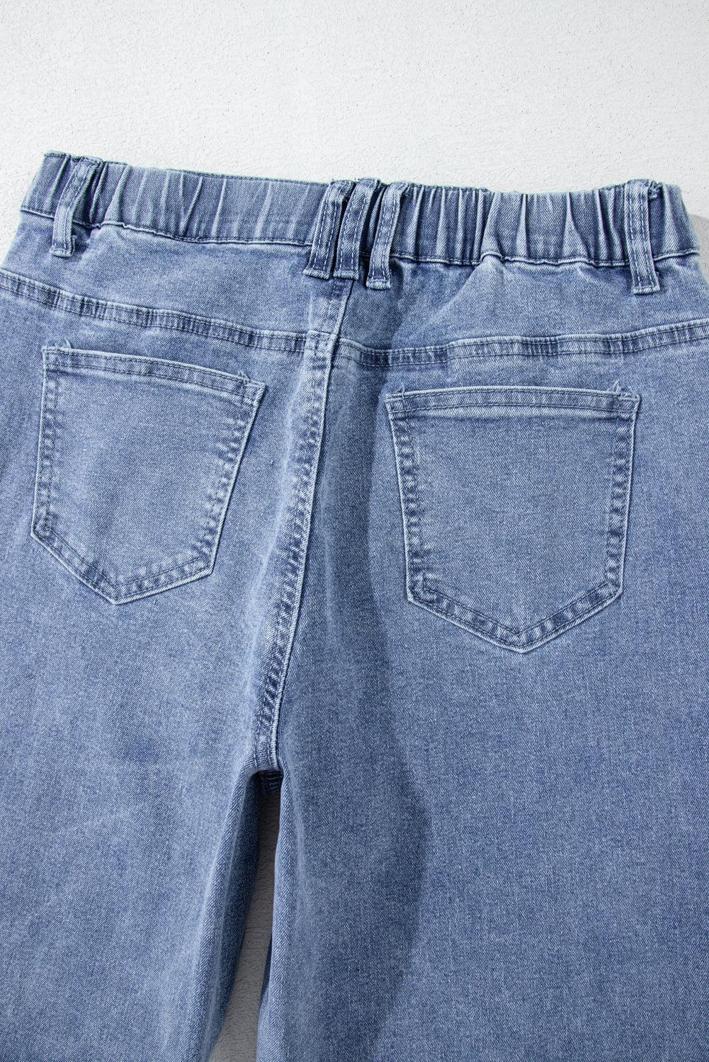 Dusk Blue Foiled Star Patchwork Straight Leg Loose Jeans 🇨🇳