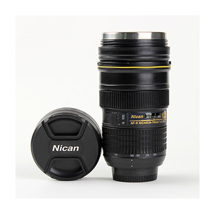 DSLR lens cup stainless steel water cup office coffee cup 🇨🇳