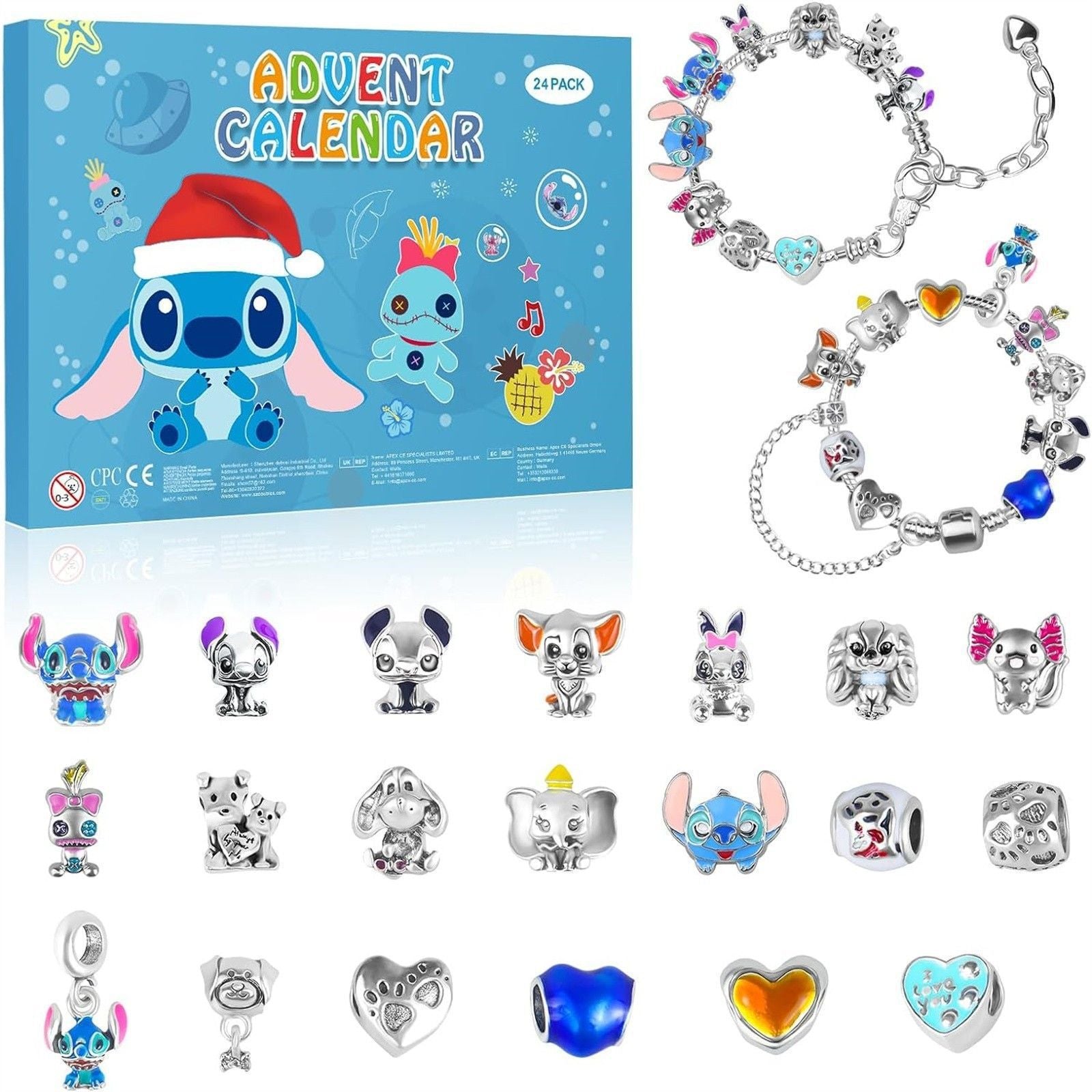 Stitch 24 bracelet Jewellery Christmas Gift Grid Blind Box 🇨🇳
