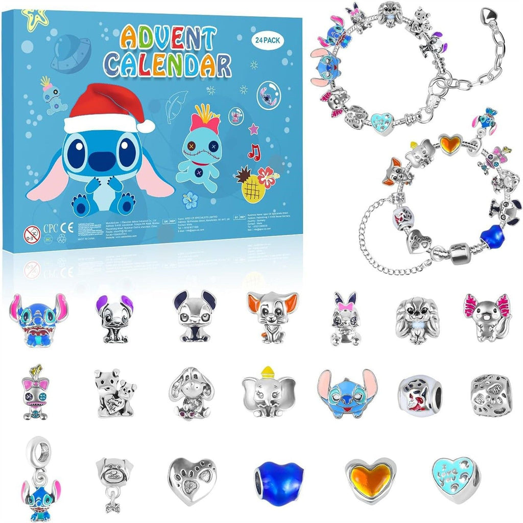 Stitch 24 bracelet Jewellery Christmas Gift Grid Blind Box 🇨🇳