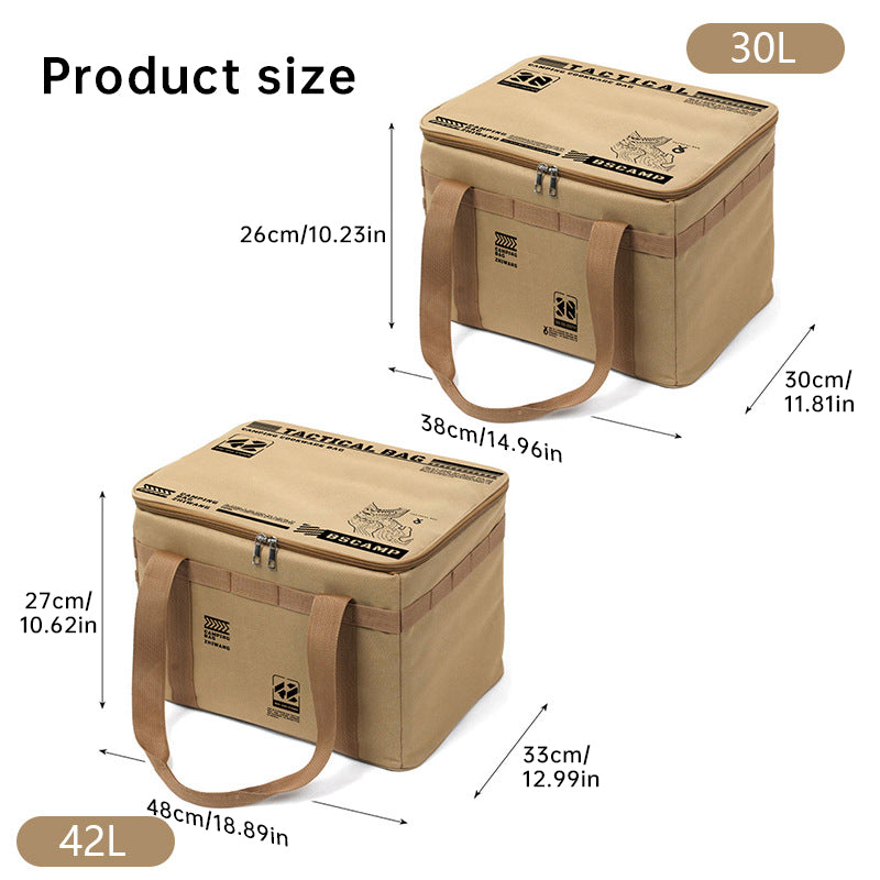 Outdoor bag, large - capacity foldable storage box, camping gear for picnic, portable, water - resistant 🇨🇳