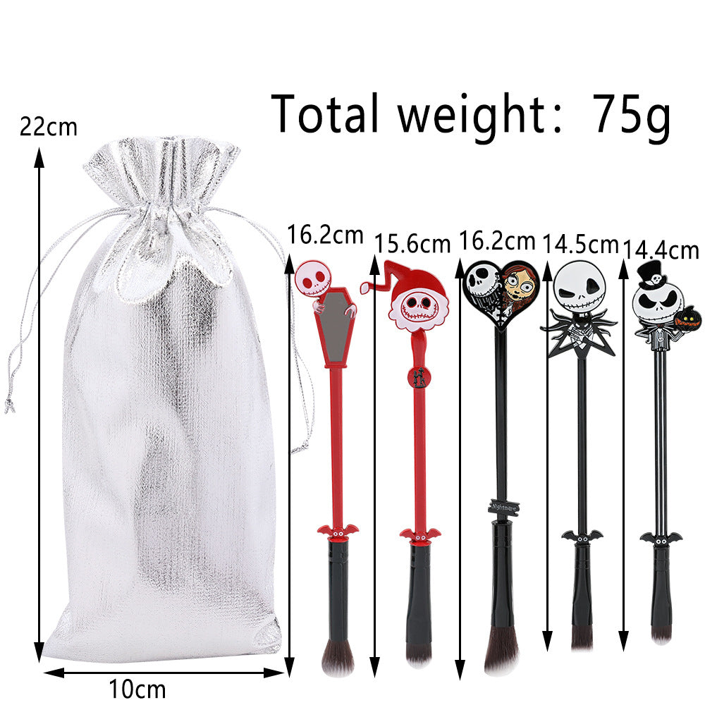 Christmas Night Jack Skull Makeup Brush SET Metal Handle 🇨🇳
