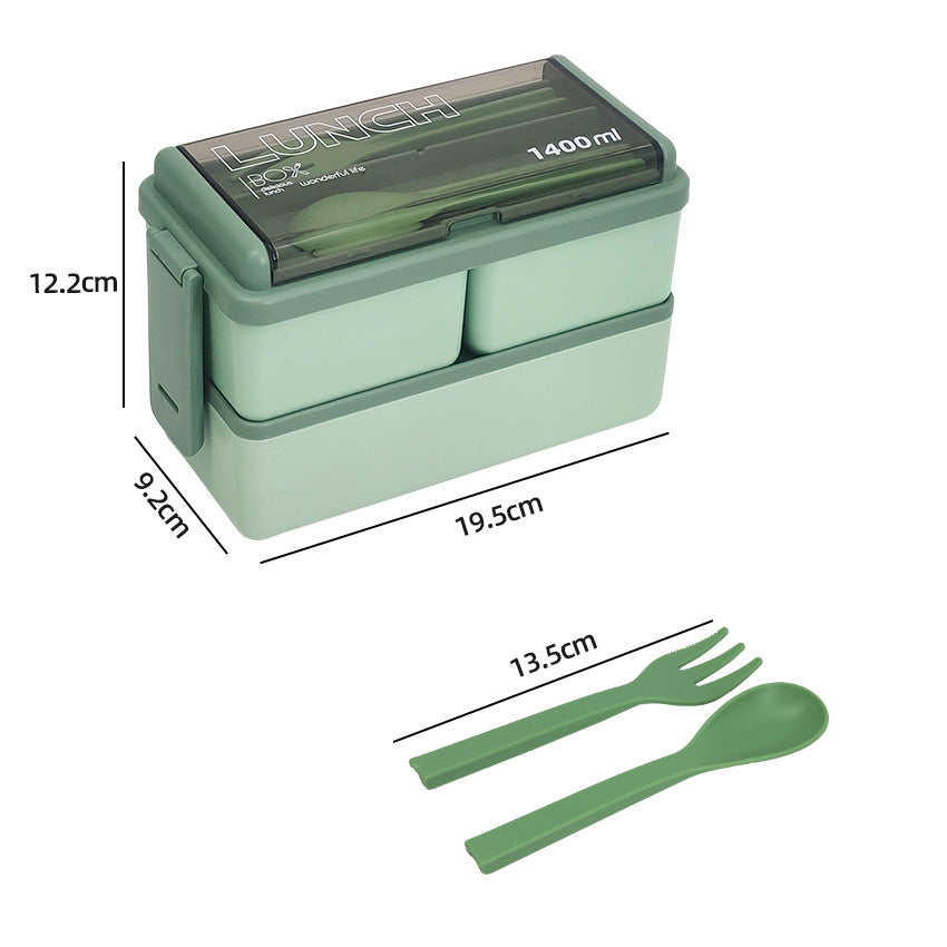 Double layer plastic lunch box, bento box, microwave sealed and insulated lunch box 🇨🇳