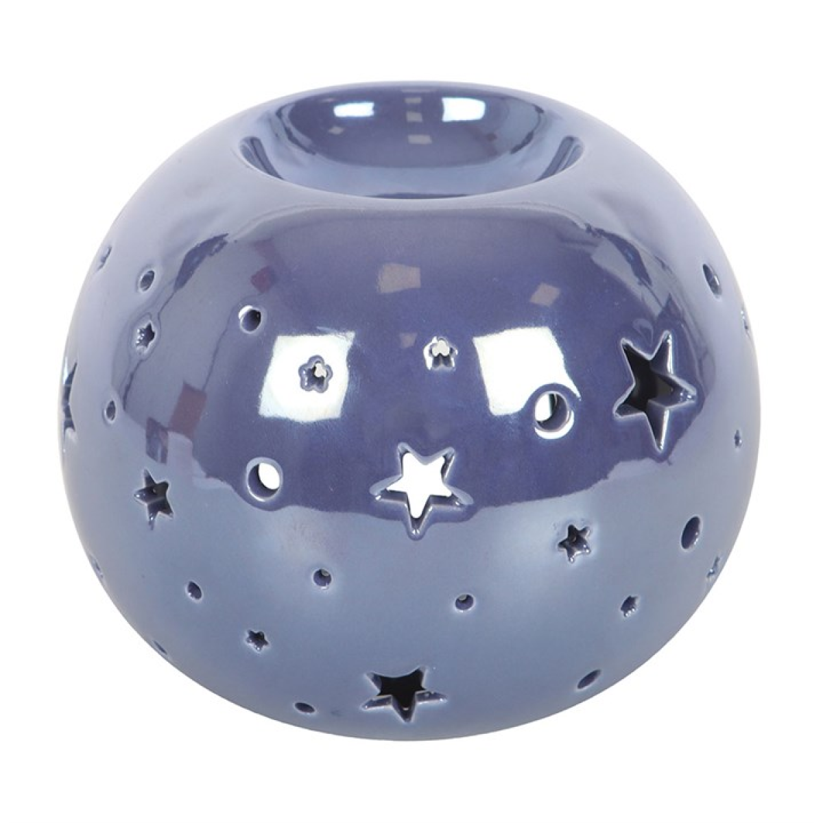 *Purple Iridescent Star Ceramic Oil Burner and Wax Warmer 🇬🇧