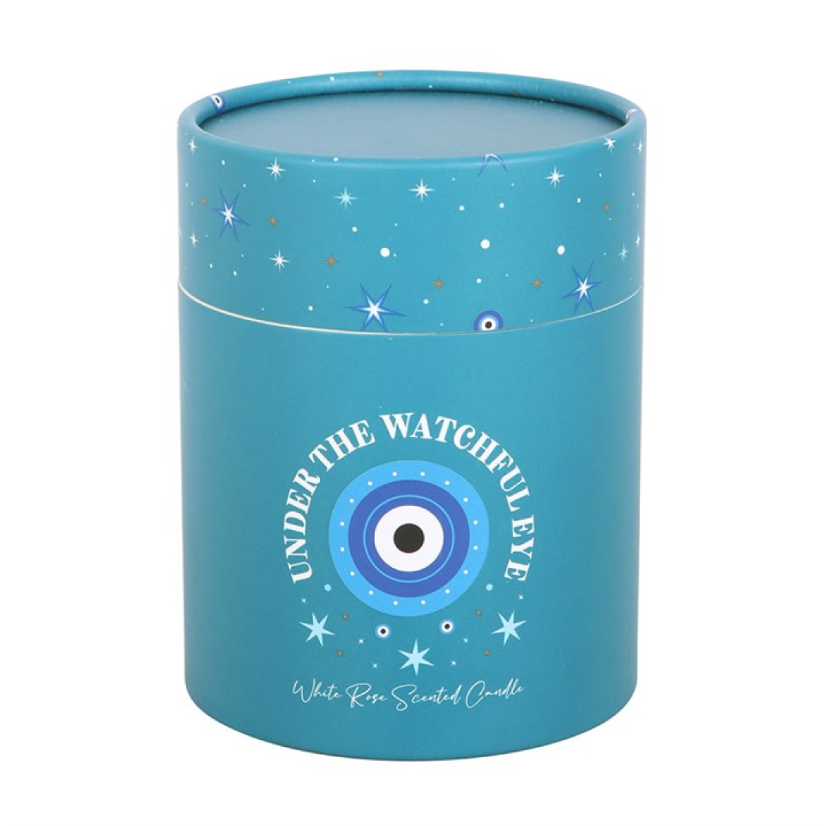 Under Watchful Eyes White Rose Candle with Crystals 🇬🇧