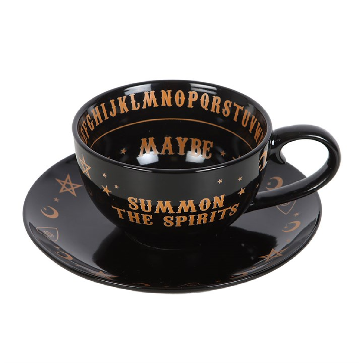 Black Talking Board Teacup and Saucer 🇬🇧