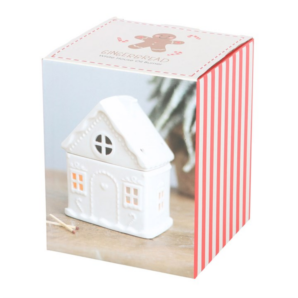 *White Gingerbread House Ceramic Oil Burner 🇬🇧