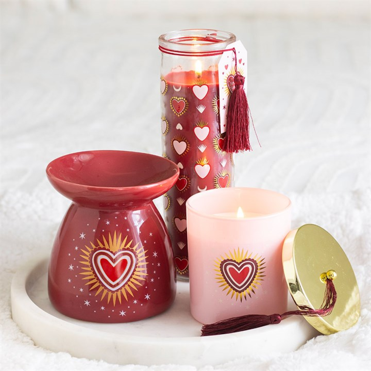 Sacred Heart Print Black Fig Tube Candle 🇬🇧