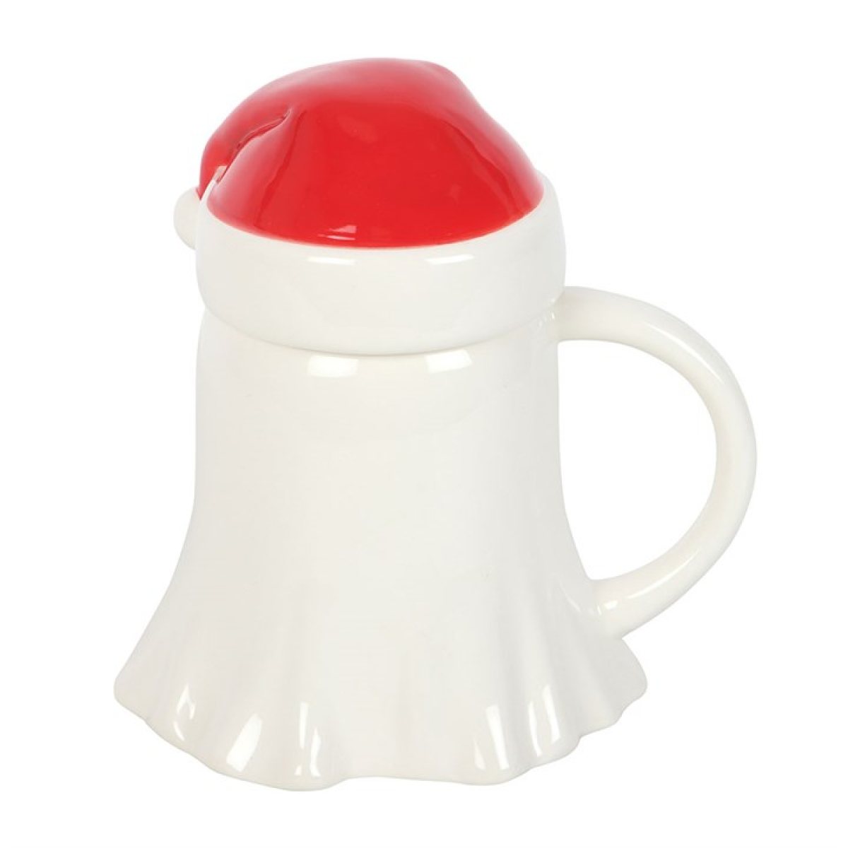 Ghost Shaped Mug with Santa Hat Lid 🇬🇧