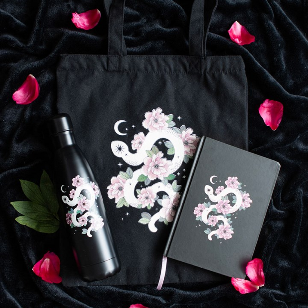 Floral Snake Metal Water Bottle 🇬🇧