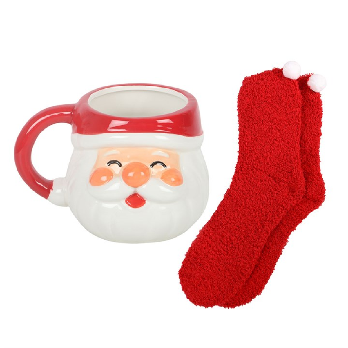 Jolly Santa Christmas Mug and Socks Set 🇬🇧