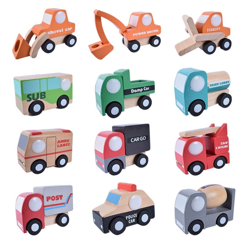 Children's Colored Wooden Car Puzzle Toys 🇨🇳