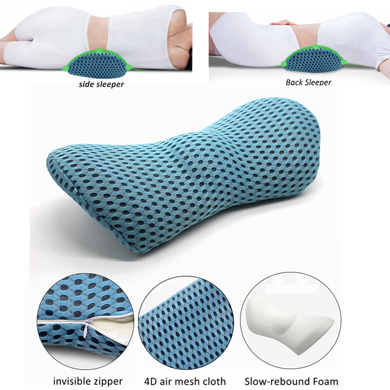 Lumbar Support Pillow For Side Sleepers Pregnancy Relieve Hip Coccyx Sciatica Pain Machine Chair Back Cushion Waist Car Seat 🇨🇳