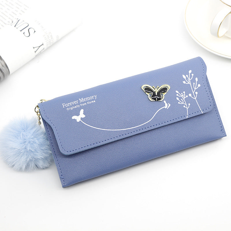 Ladies' Long Wallet With Butterfly Flowers And Simple Loose Change 🇨🇳