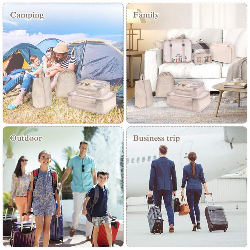 8-piece Set Luggage Divider Bag Travel Storage Clothes Underwear Shoes Organizer Packing Cube Bag 🇨🇳