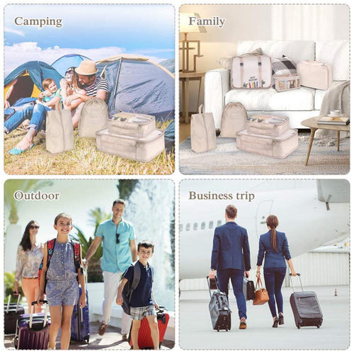 8-piece Set Luggage Divider Bag Travel Storage Clothes Underwear Shoes Organiser Packing Cube Bag 🇨🇳