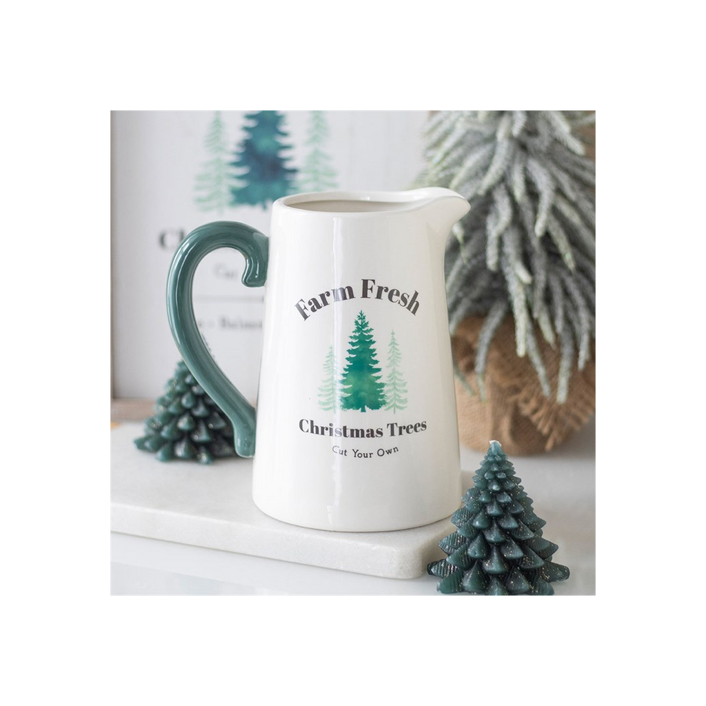Farm Fresh Christmas Trees Ceramic Flower Jug 🇬🇧