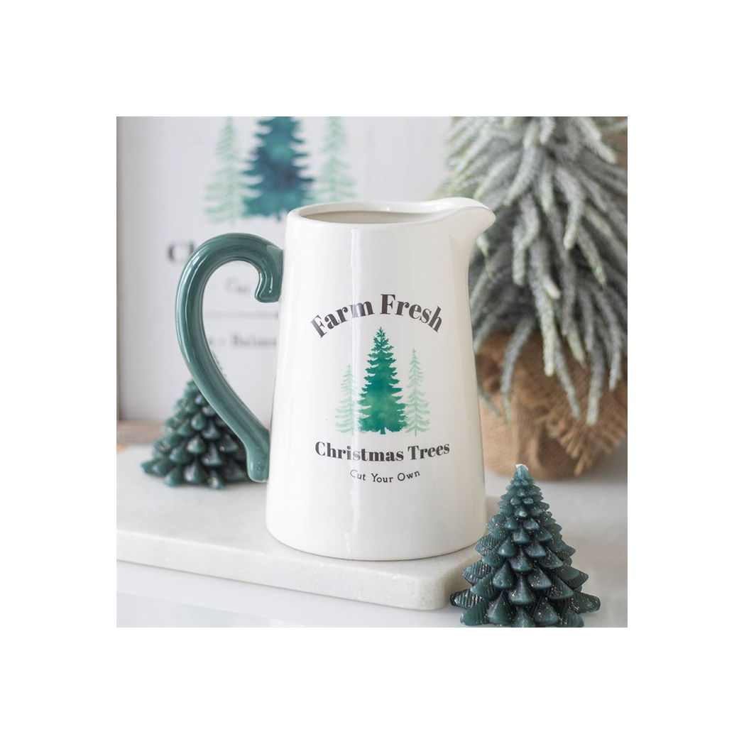 Farm Fresh Christmas Trees Ceramic Flower Jug 🇬🇧