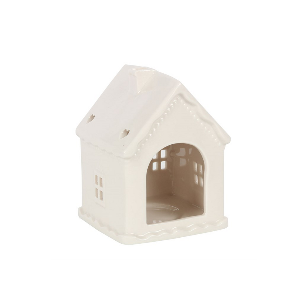 White Gingerbread House Tealight Holder 🇬🇧