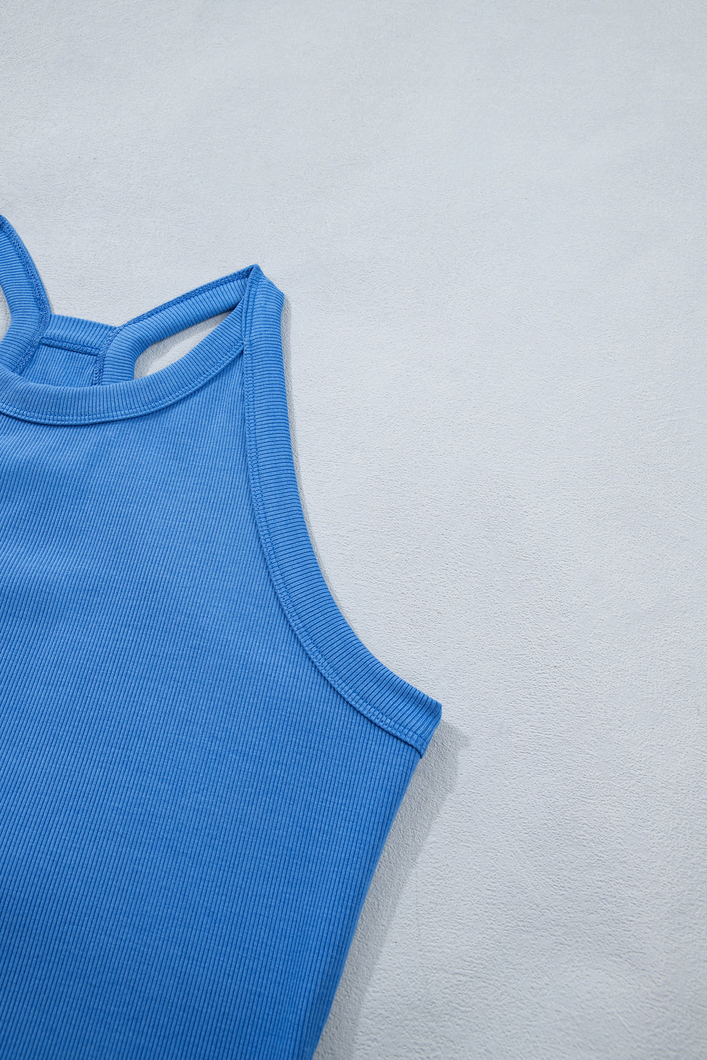 Sky Blue Slim Tank Top Elastic Waist Mini Skort 2pcs Outfit 🇺🇸