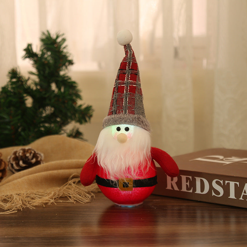 Christmas Decorations LED Santa Claus Snowman Deer Creative New Luminous Xmas Tree Pendant Gnome Gifts Decoration 🇬🇧