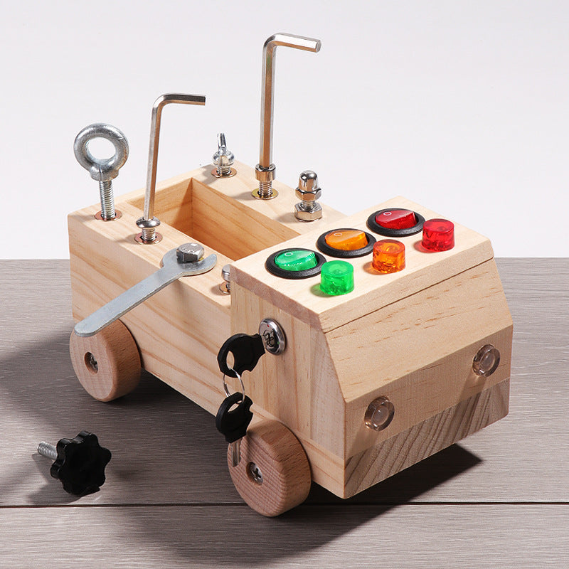 Children's Wooden Early Education Switch Screw Tool Car Educational Toy 🇨🇳