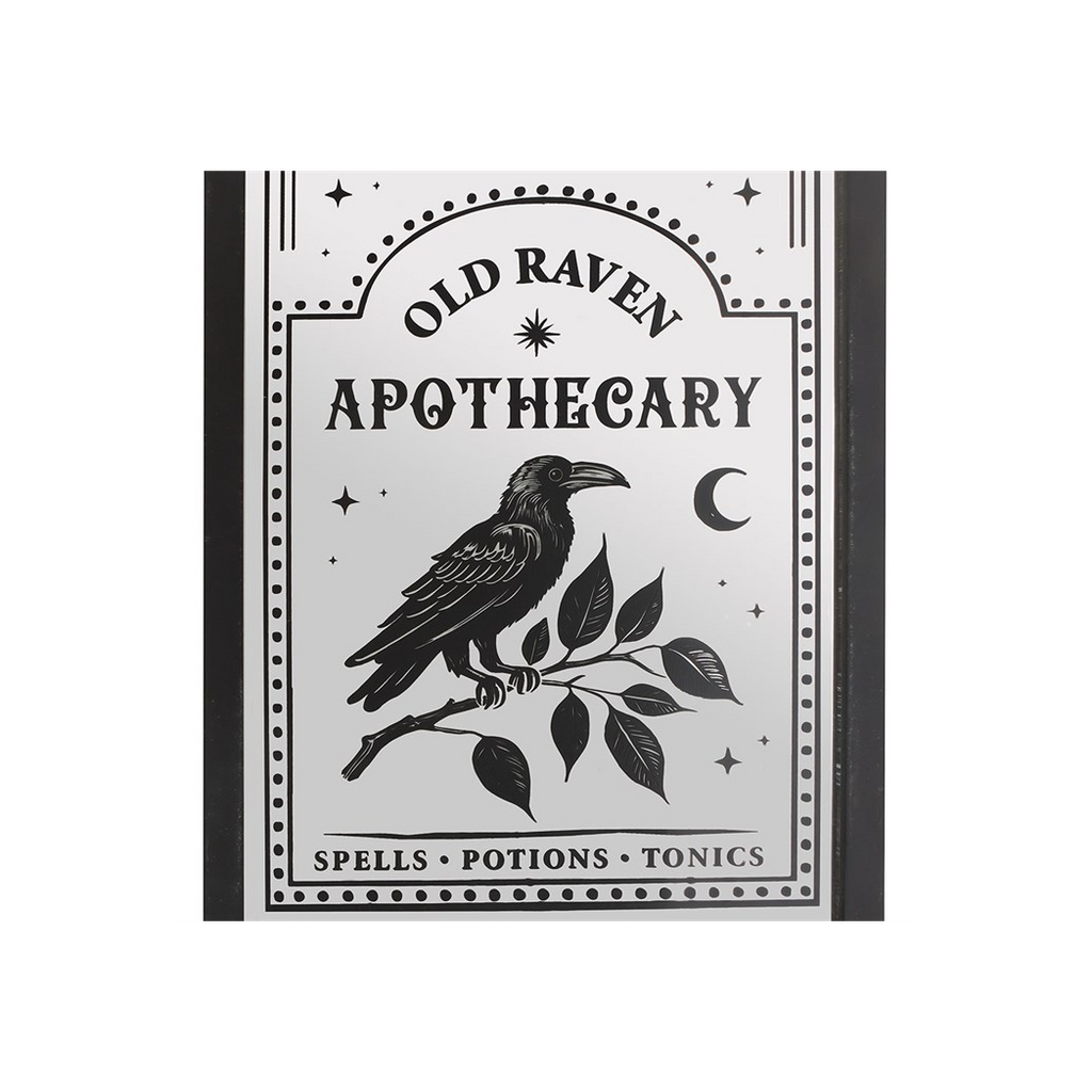Old Raven Apothecary Mirrored Wall Art 🇬🇧
