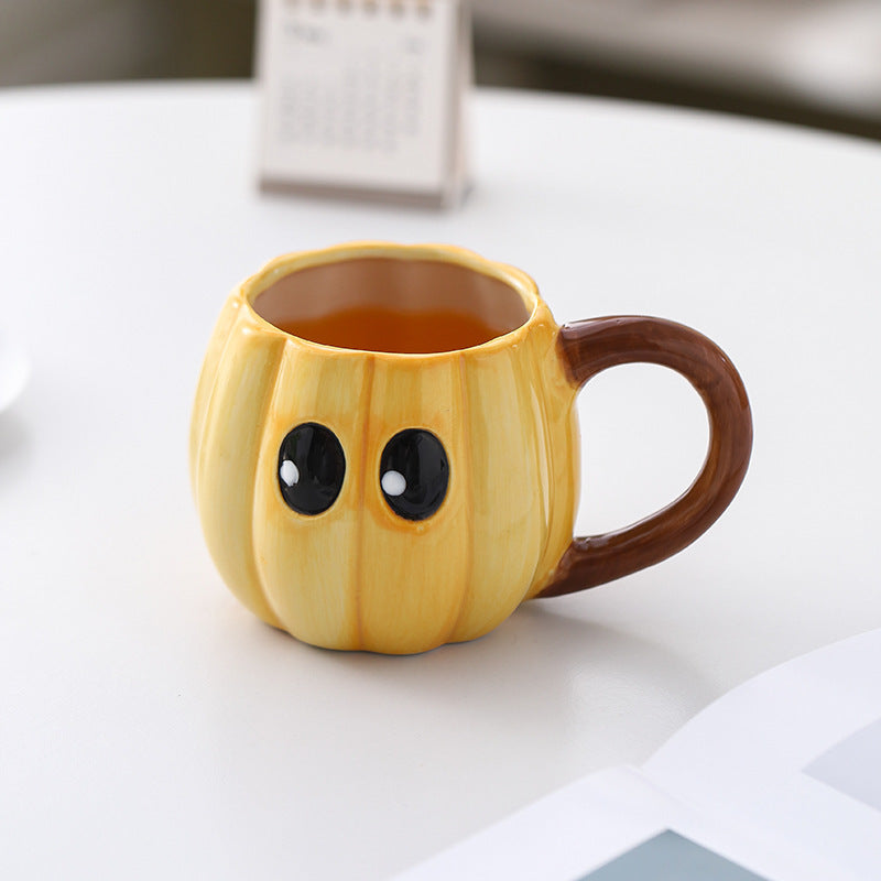 Cute Ghost Pumpkin Mug Halloween Ceramic Cup 🇨🇳