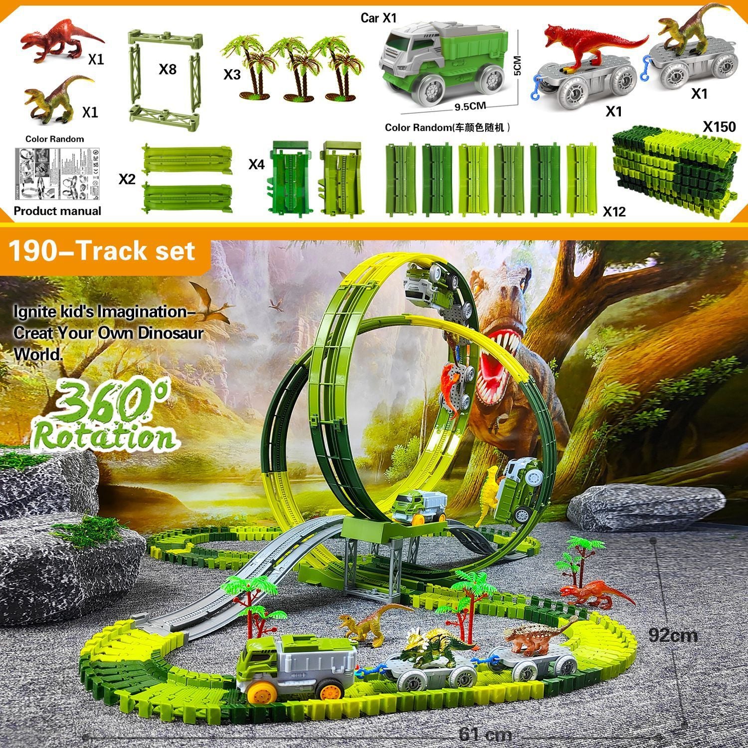 Children's Climbing Track Engineering Vehicle Train Toy 🇨🇳