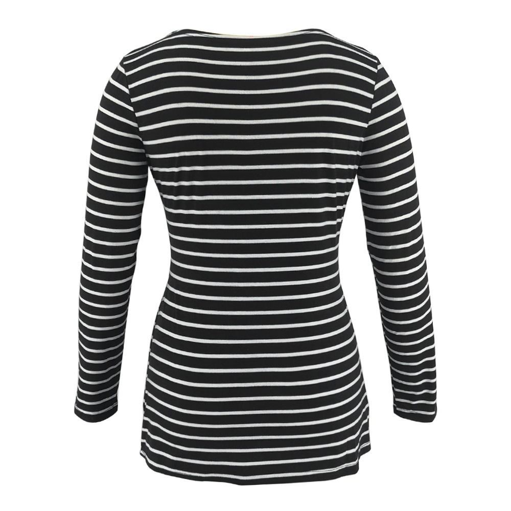 Deep V-neck print long sleeves 🇨🇳