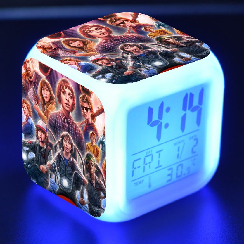 LED light color changing small alarm clock 🇨🇳