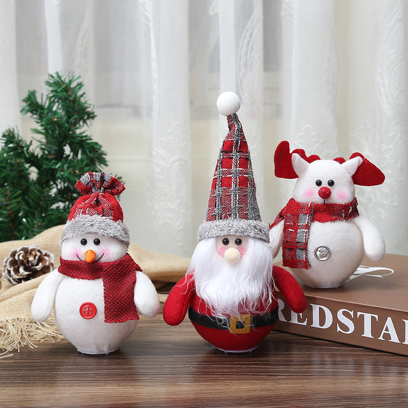 Christmas Decorations LED Santa Claus Snowman Deer Creative New Luminous Xmas Tree Pendant Gnome Gifts Decoration 🇬🇧