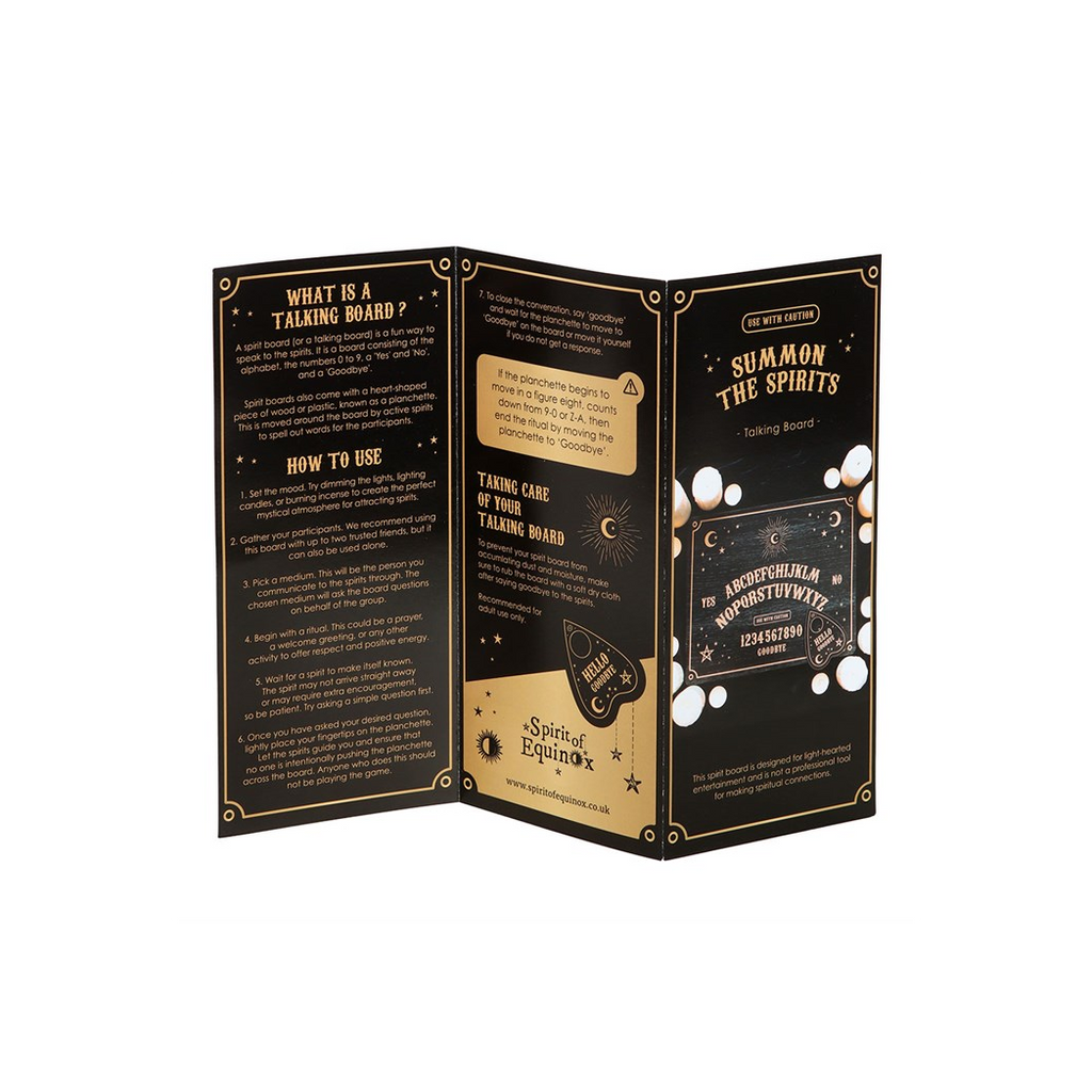 Black Talking Board with Planchette 🇬🇧