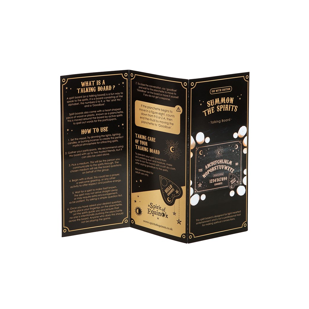Black Talking Board with Planchette 🇬🇧