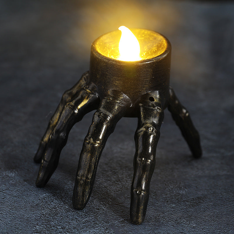 Halloween Skull Hand Lantern Atmosphere Decoration Props Skull Foot Night Lantern Halloween Candle Lantern 🇬🇧