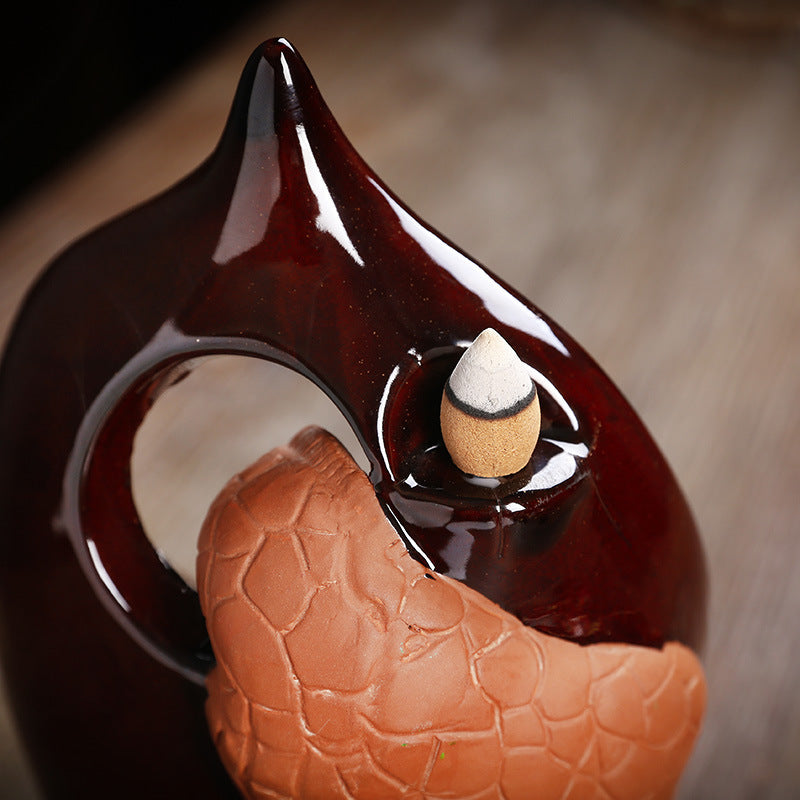Ceramic Backflow Giraffe Drink Water All The Way Peace Censer Aromatherapy 🇨🇳