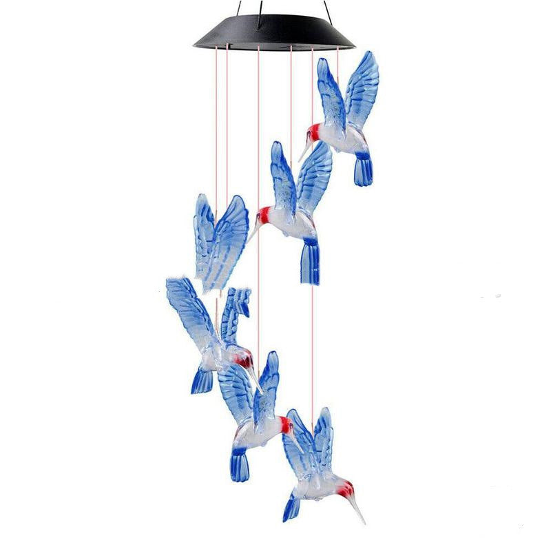 Outdoor Patio Solar Hummingbird Models Garden Decorative Lights 🇨🇳