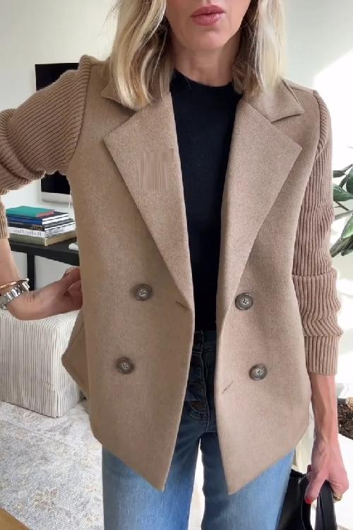Women's temperament woolen patchwork jacket 🇨🇳