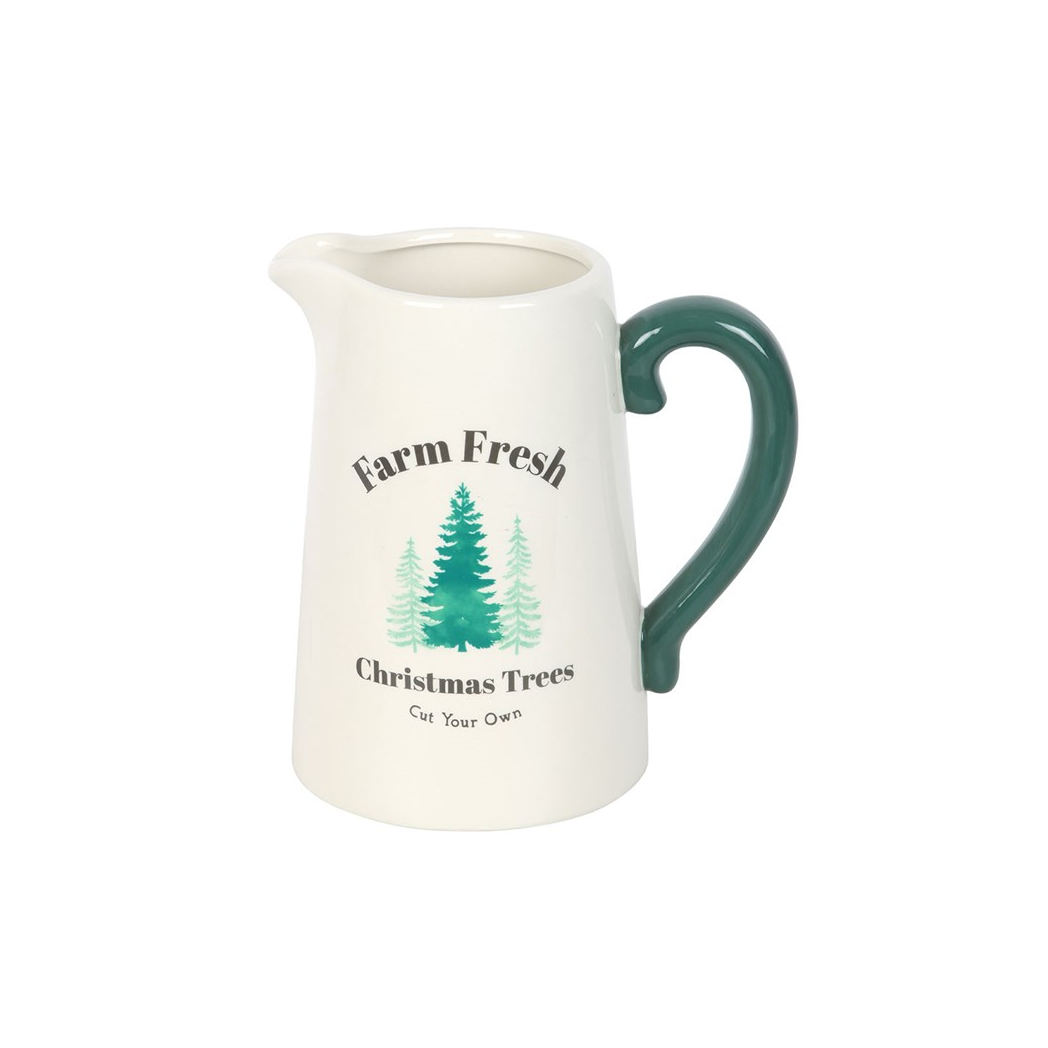 Farm Fresh Christmas Trees Ceramic Flower Jug 🇬🇧
