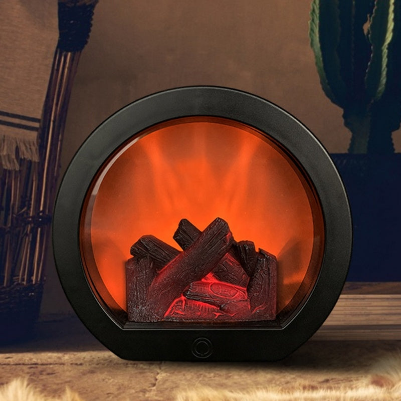 Simulation Fireplace Firewood Lanterns Lamp Desktop Ornaments Dynamic Vision 3D Flame Touch  Home Decoration Light 🇨🇳