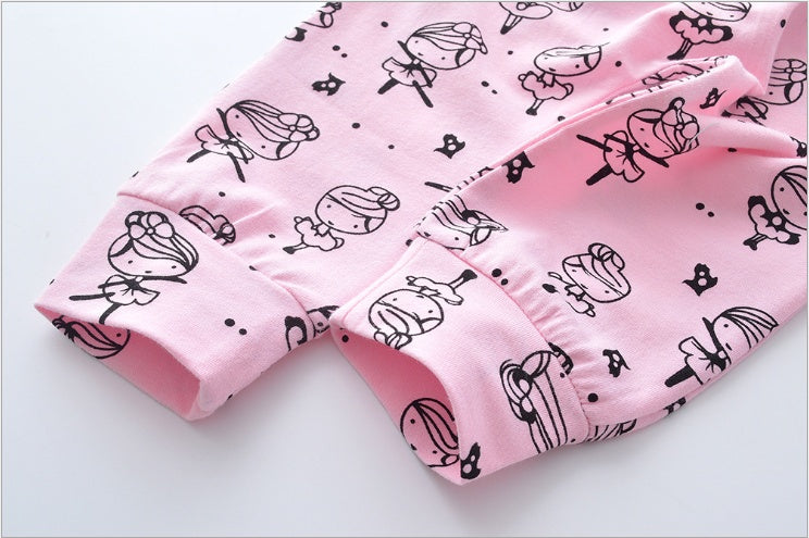 Infant Baby Girls Clothes Daddy's Little Girl T-shirt Cartoon Pants Headband Toddler Outfits Clothing Set 🇨🇳