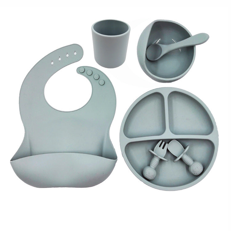 Baby Cutlery Set Silicone Bib Silicone Cup Spoon 🇨🇳